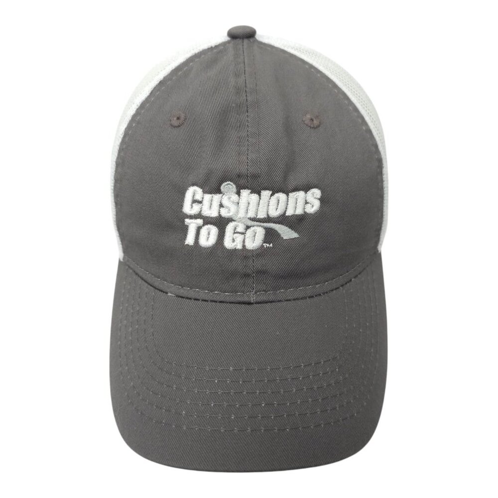 Cushions To Go Mesh Strapback Cap Embroidered Logo Trucker Baseball Hat Outdoor